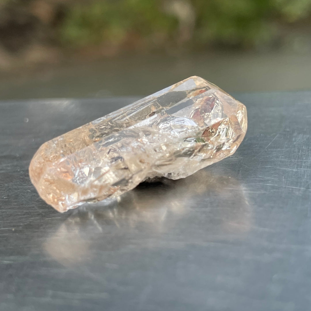 Natural Imperial Topaz Crystal – Perfect Termination, Glassy Texture, Unique Shape – Skardu, Pakistan – Untreated & Unheated