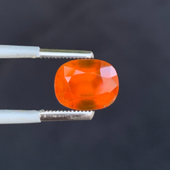 5.45 Carats Faceted Semi-Precious Hessonite Garnet