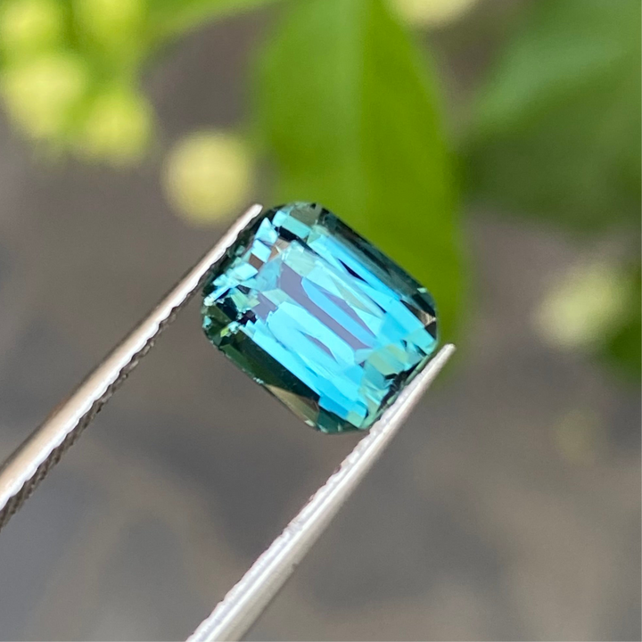 Faceted Teal Blue Tourmaline – Natural, Eye Clean, Unheated Gemstone