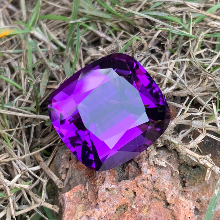 Amethyst Cushion Cut 20 Carats