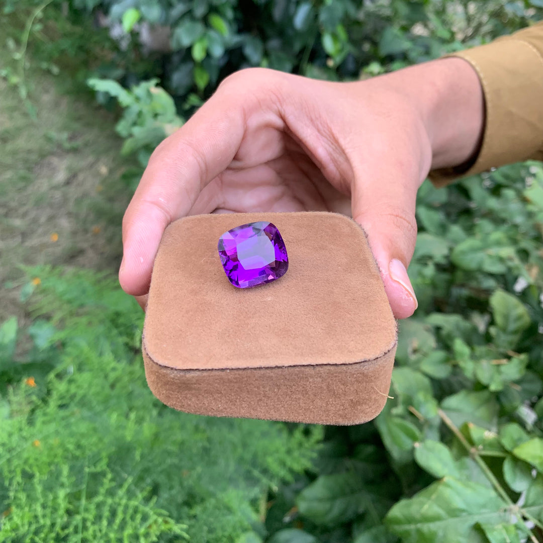 Amethyst Cushion Cut 20 Carats