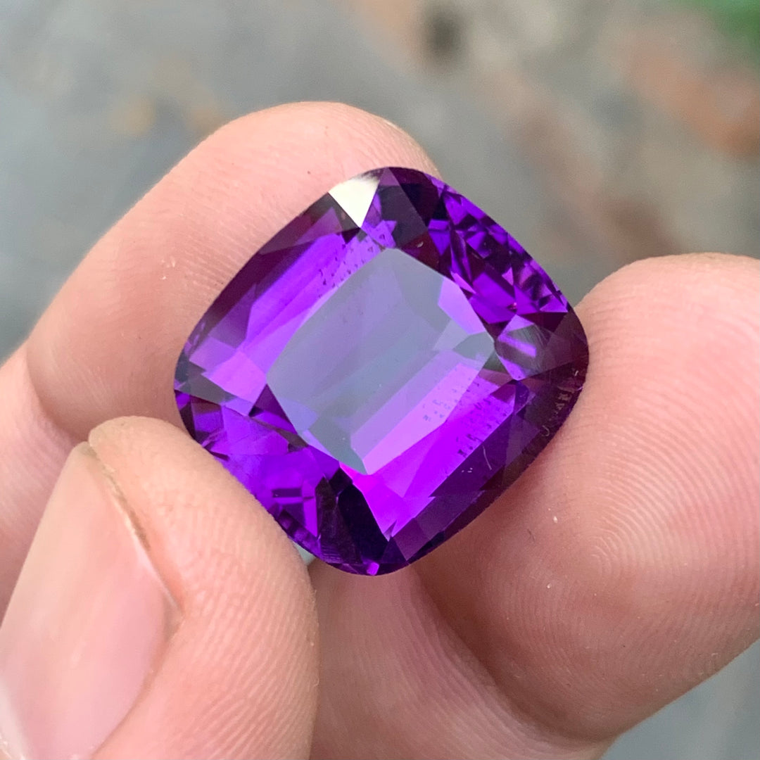 Amethyst Cushion Cut 20 Carats