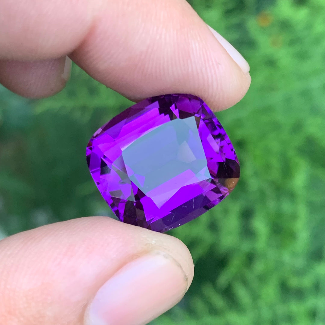 Amethyst Cushion Cut 20 Carats