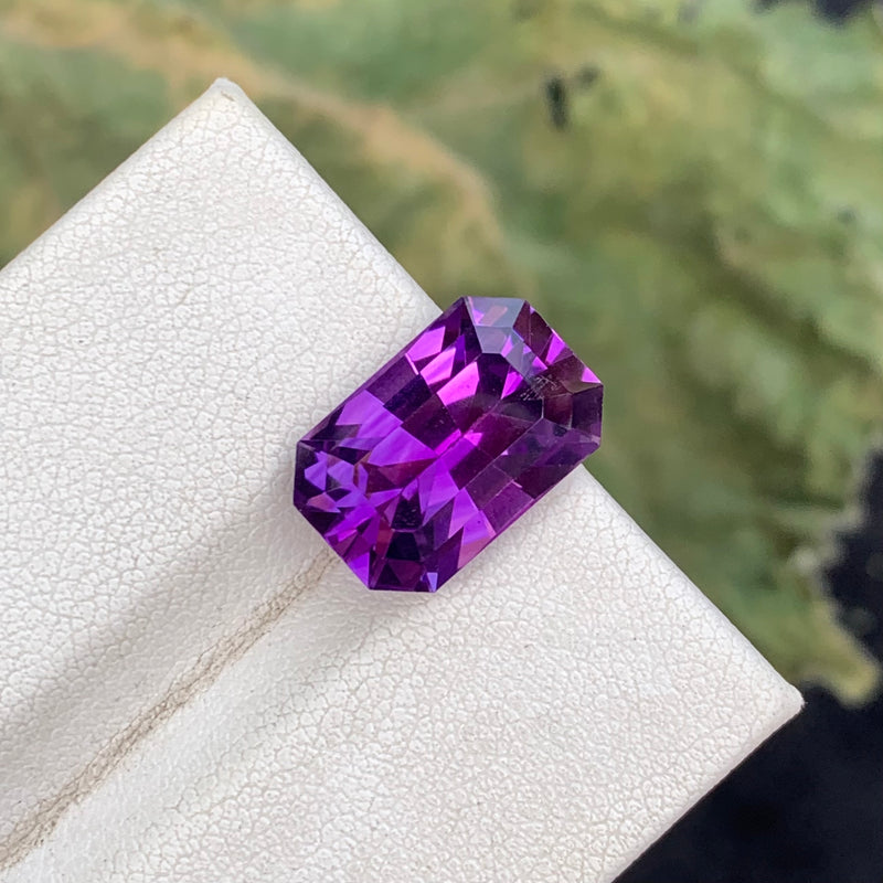 7.75 Carats Faceted Natural Fancy Cut Amethyst