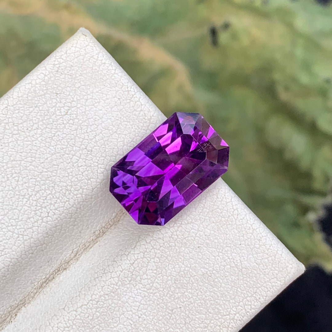 7.75 Carats Faceted Natural Fancy Cut Amethyst