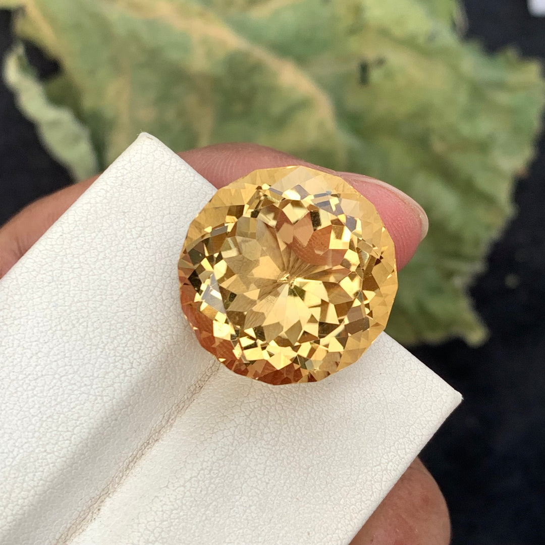 29 Carats Faceted Flower Cut Stunning Citrine