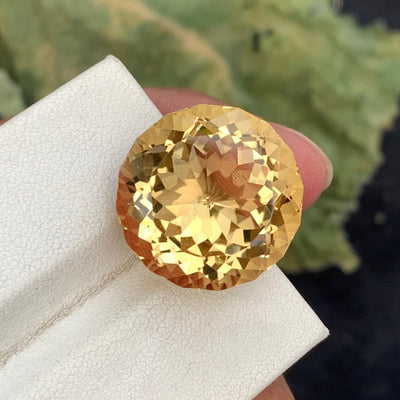 29 Carats Faceted Flower Cut Stunning Citrine