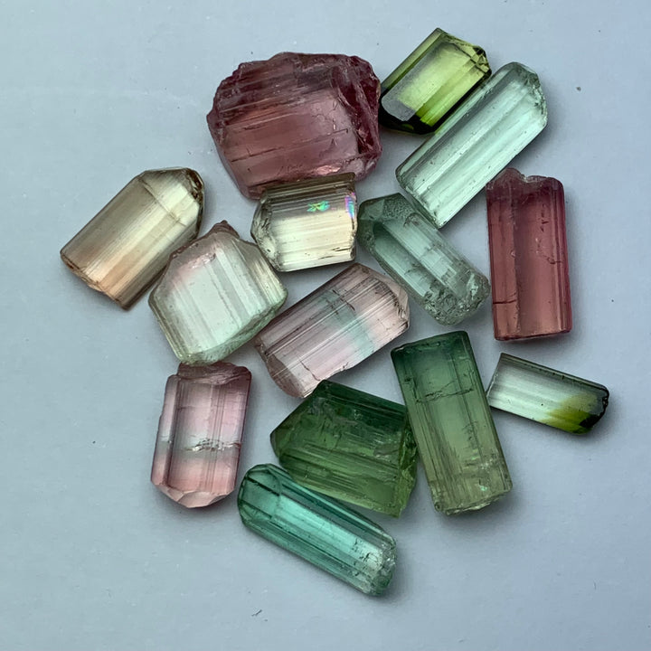 10.67 Grams Facet Rough Mix Colors Tourmaline Parcel