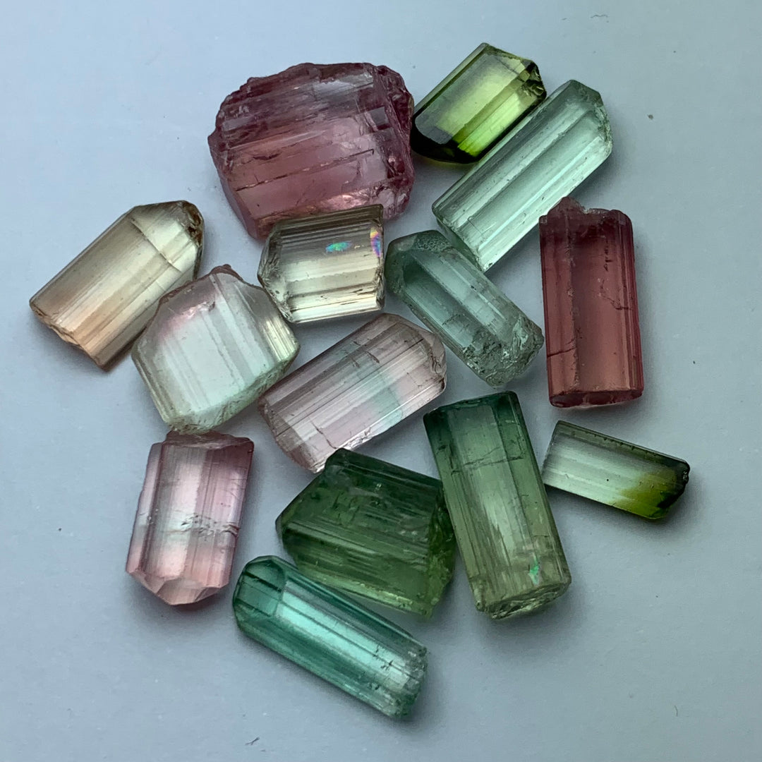 10.67 Grams Facet Rough Mix Colors Tourmaline Parcel