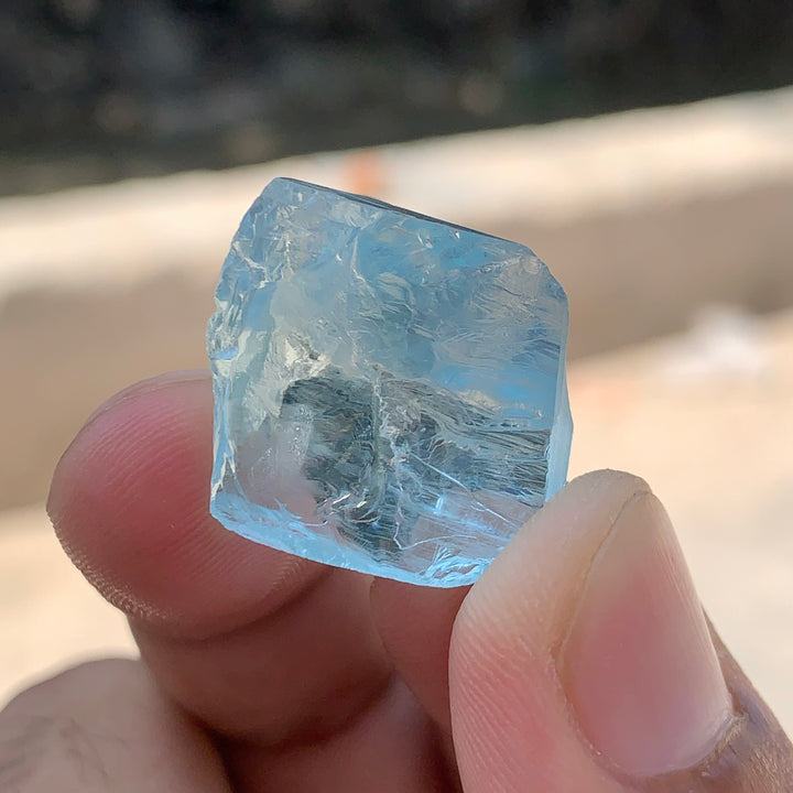 6.47 Grams Facet Rough High Quality Bluish Aquamarine