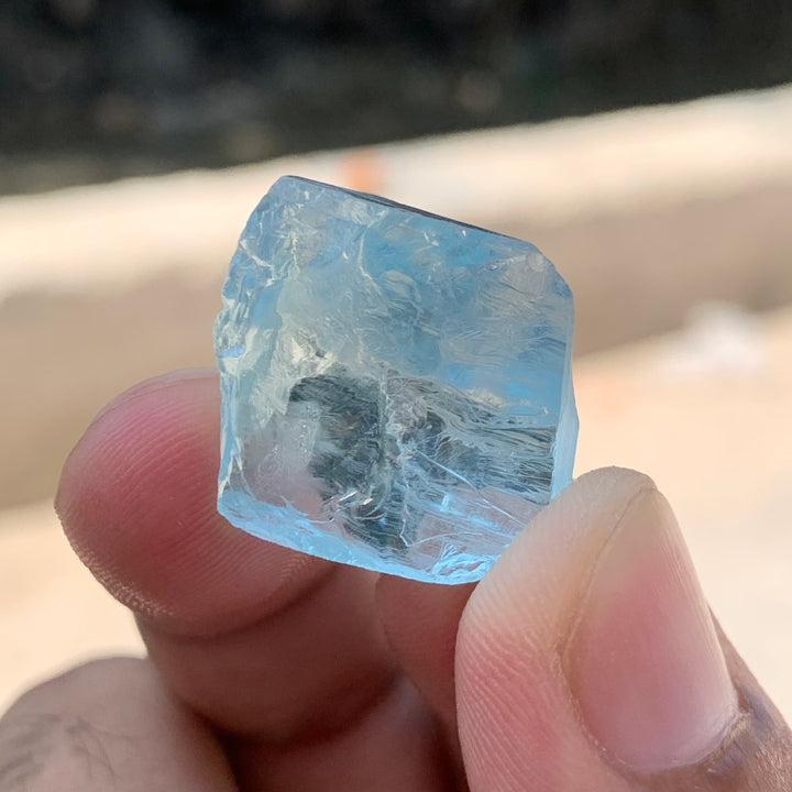 6.47 Grams Facet Rough High Quality Bluish Aquamarine