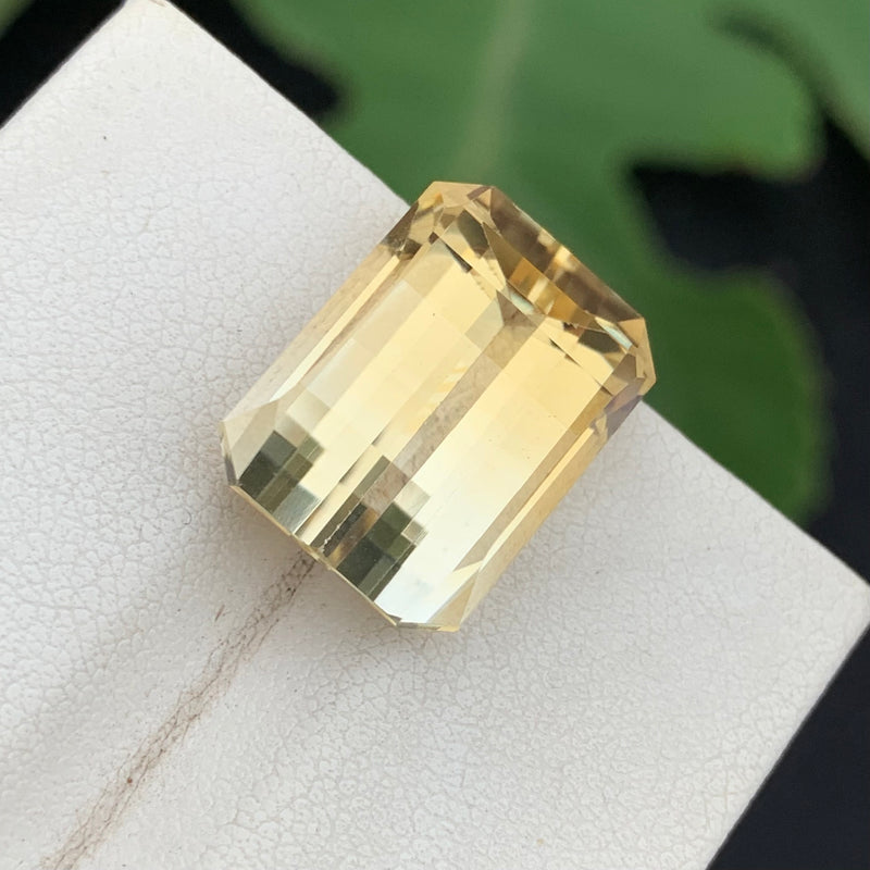 15.85 Carats Faceted Pixel Cut Citrine Stone