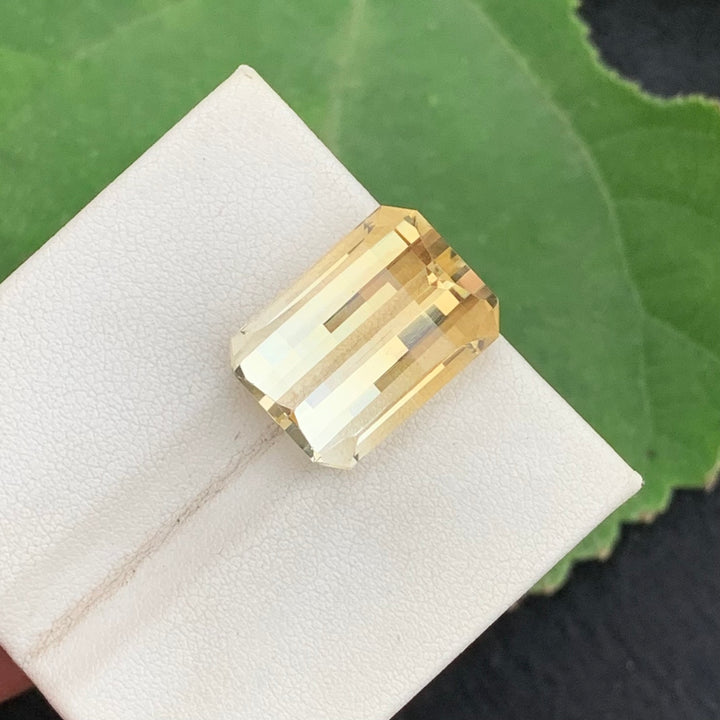 15.85 Carats Faceted Pixel Cut Citrine Stone