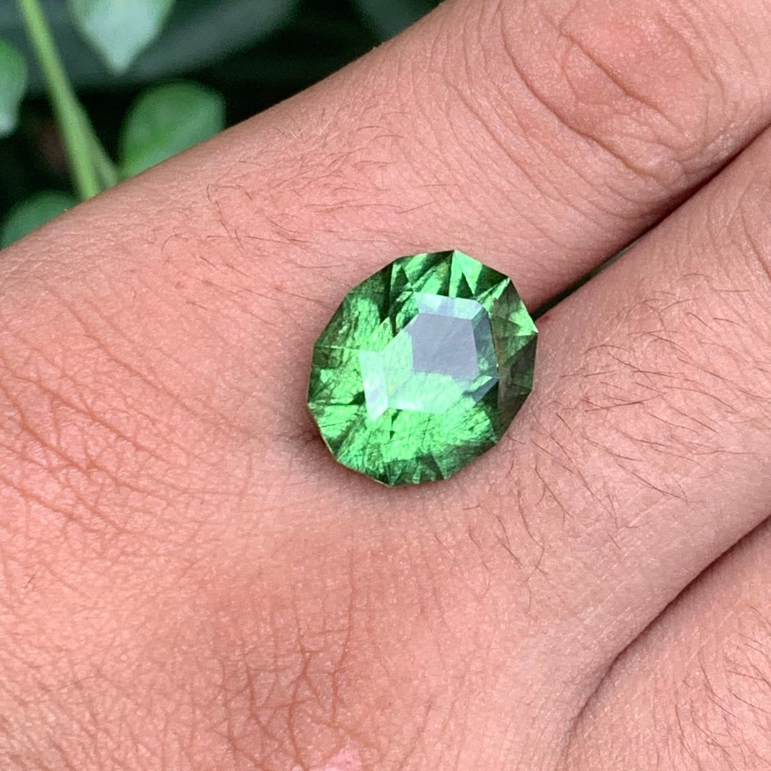 10.65 Carats Faceted Rutile Peridot