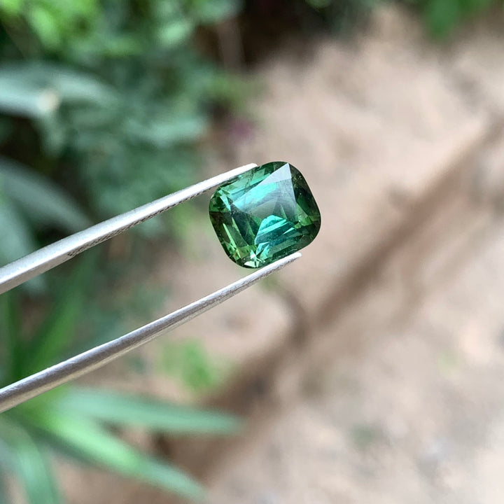 3.35 Carats Faceted Bluish Green Tourmaline