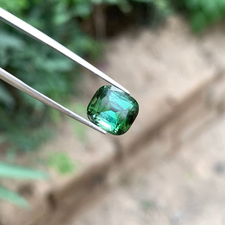 3.35 Carats Faceted Bluish Green Tourmaline