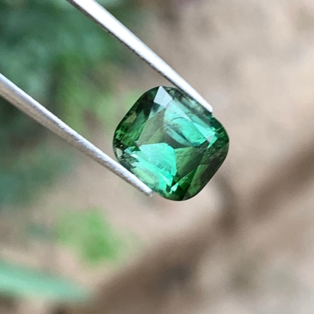 3.35 Carats Faceted Bluish Green Tourmaline