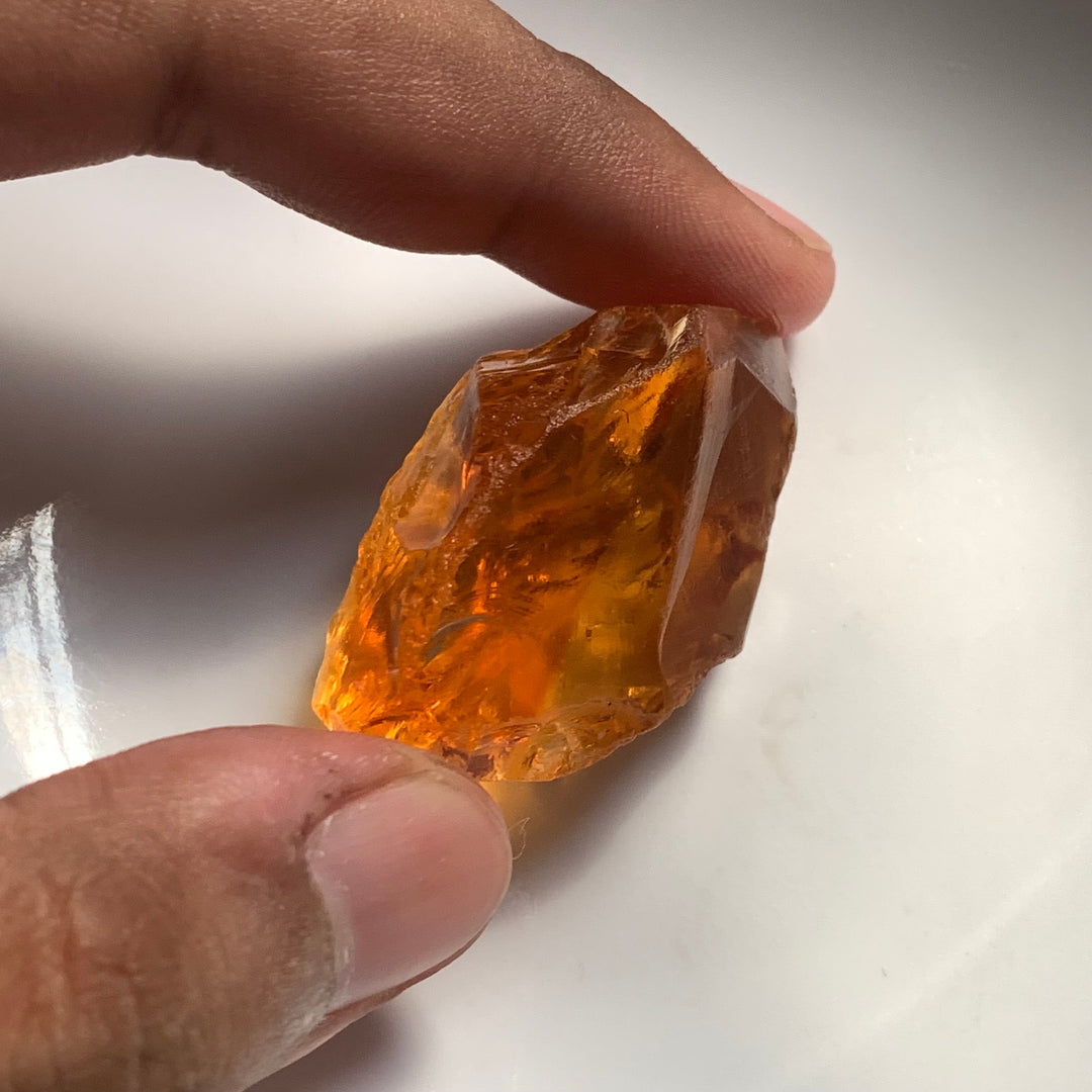 26.80 Grams Facet  Rough Mandarin Citrine