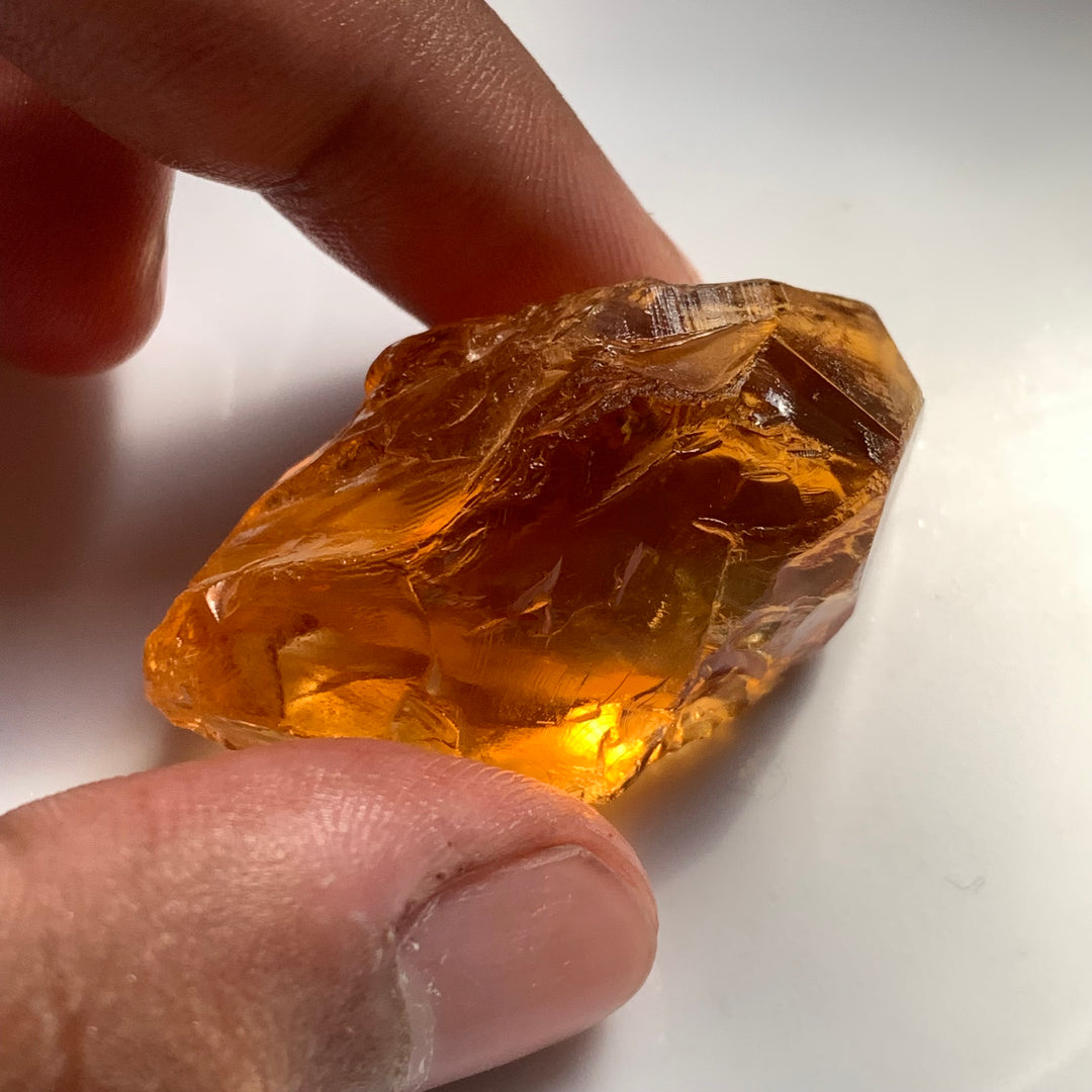 26.80 Grams Facet  Rough Mandarin Citrine