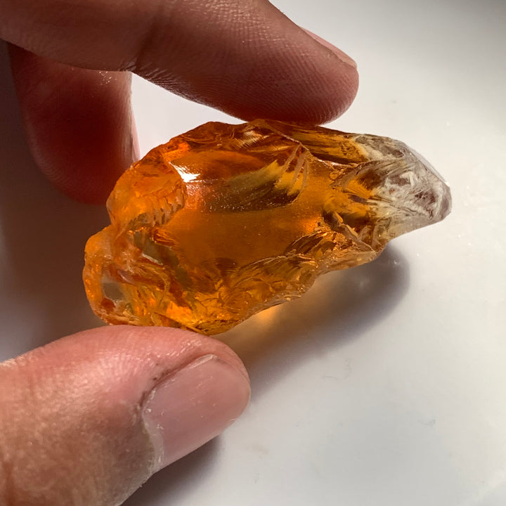 21.83 Grams Facet  Rough Mandarin Citrine