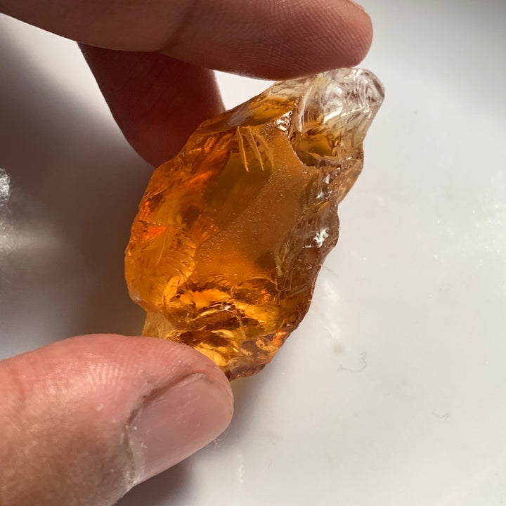 21.83 Grams Facet  Rough Mandarin Citrine