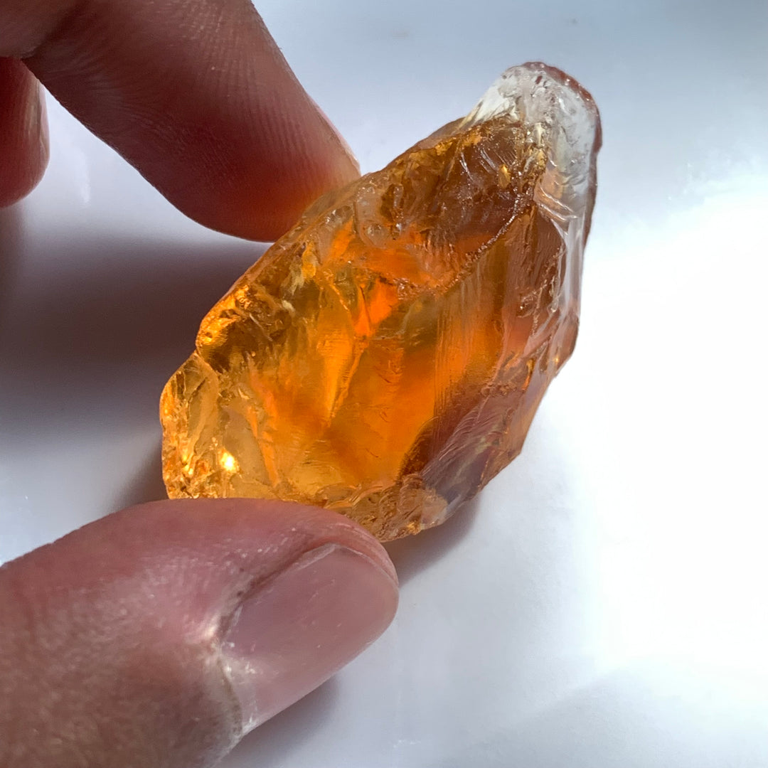 21.83 Grams Facet  Rough Mandarin Citrine