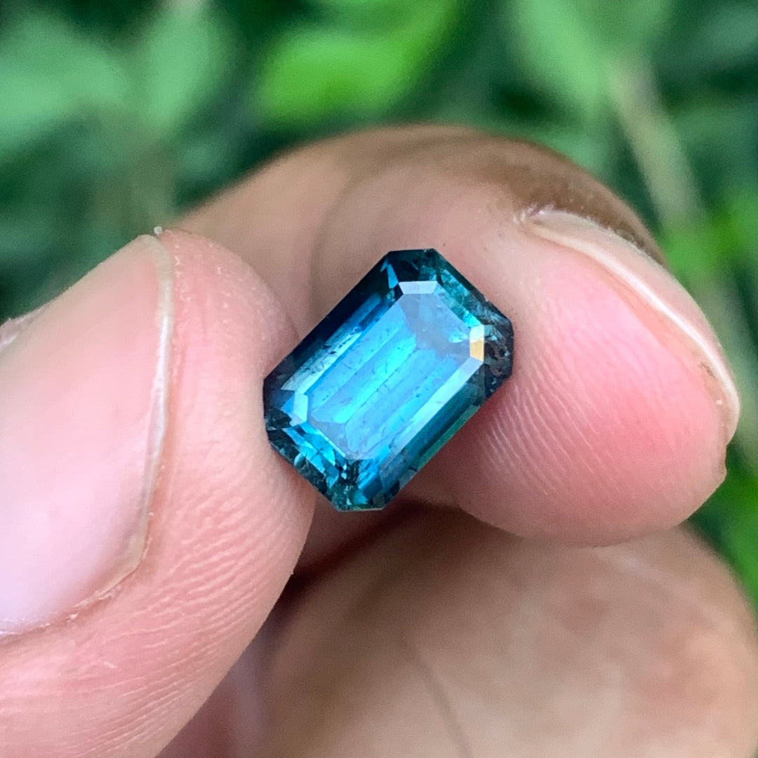 2.45 Carats Faceted Indicolite Tourmaline