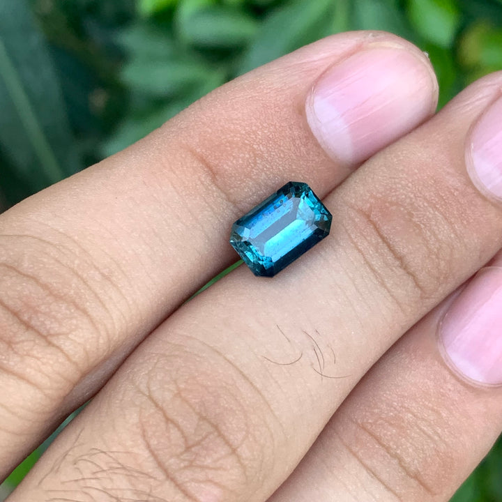 2.45 Carats Faceted Indicolite Tourmaline