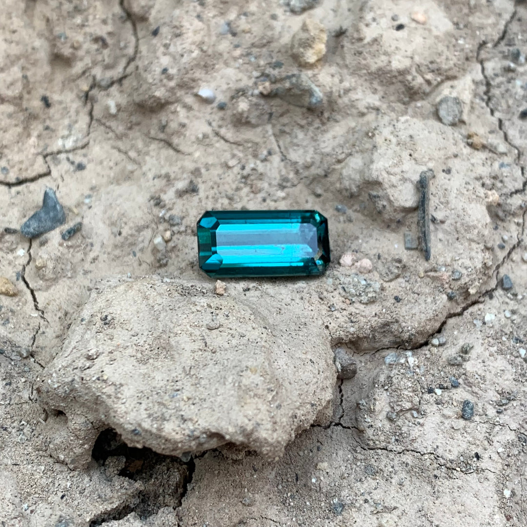 3.80 Carats Faceted Blue Tourmaline