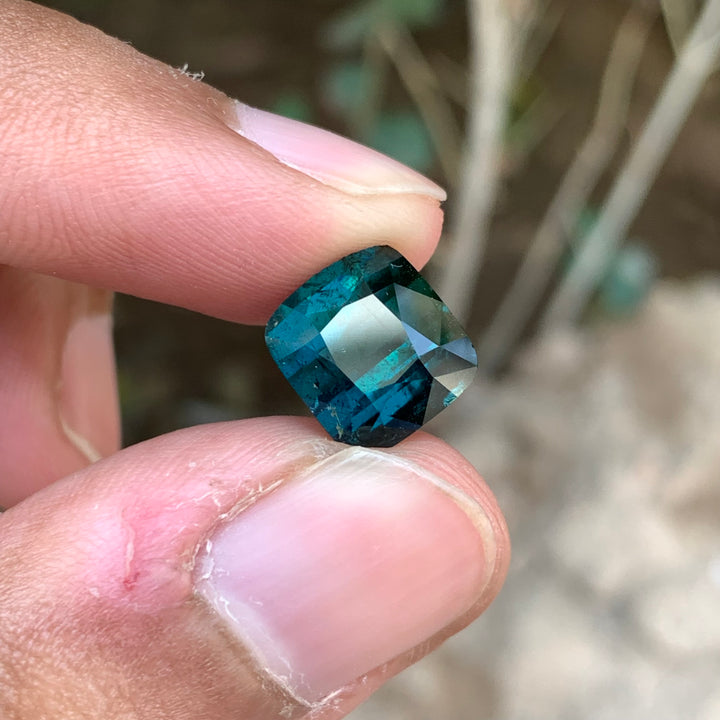 5.40 Carats Faceted Indicolite Tourmaline