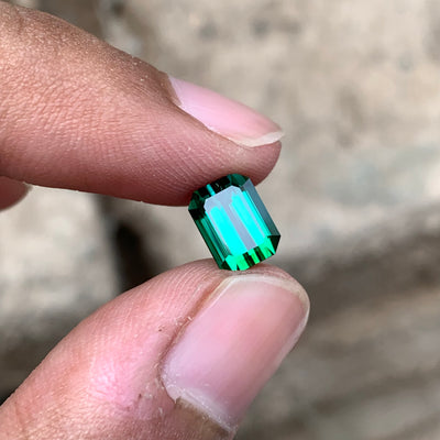 2.75 Carats Faceted Greenish Blue Tourmaline