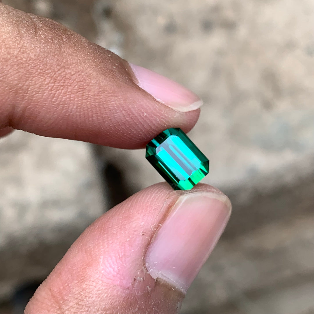 2.75 Carats Faceted Greenish Blue Tourmaline