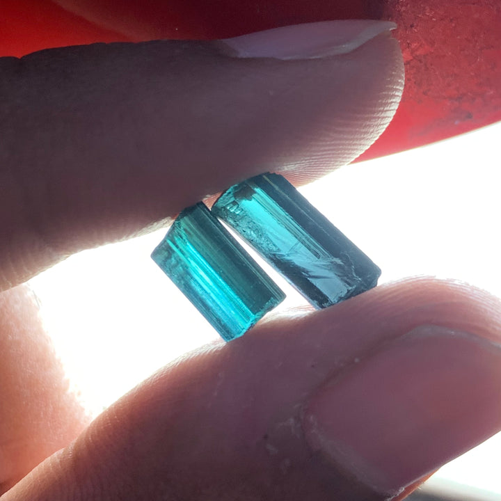 6.55 Carats Facet Rough Indicolite Tourmalines