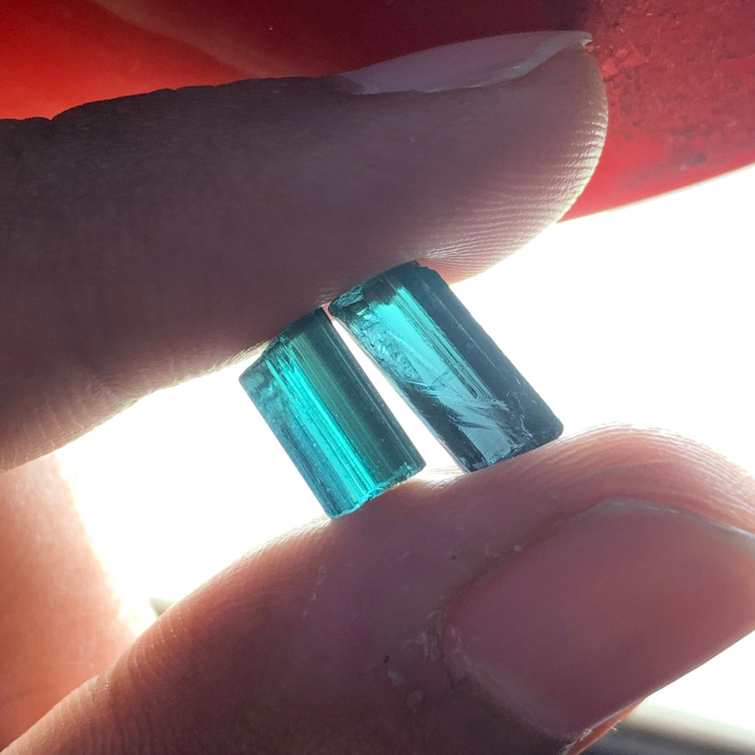 6.55 Carats Facet Rough Indicolite Tourmalines