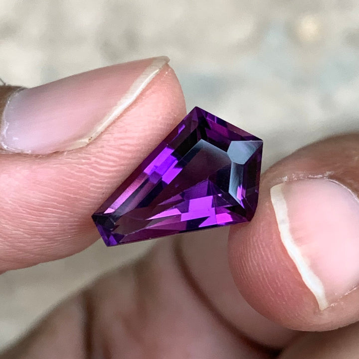 5.30 Carats Natural Faceted Shield Cut Amethyst