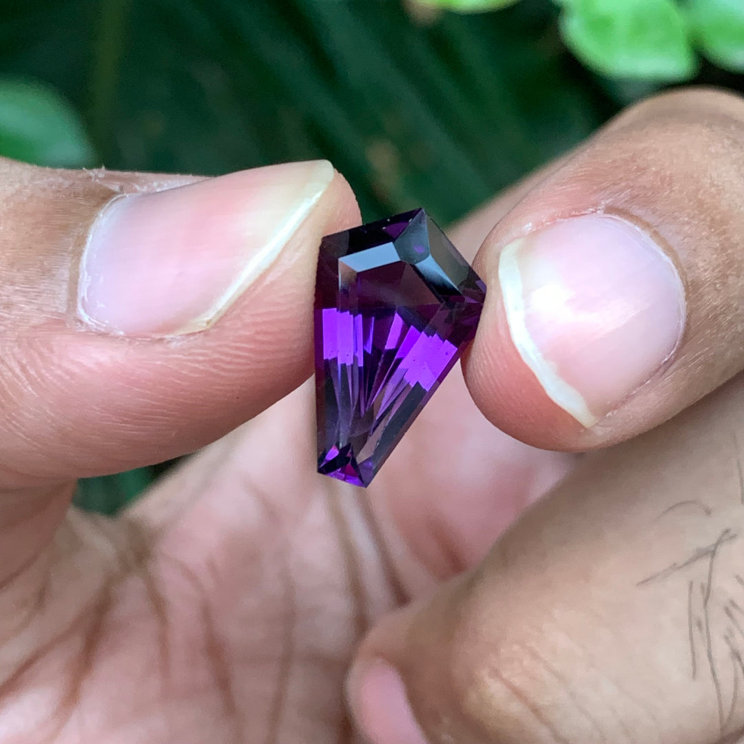 5.30 Carats Natural Faceted Shield Cut Amethyst