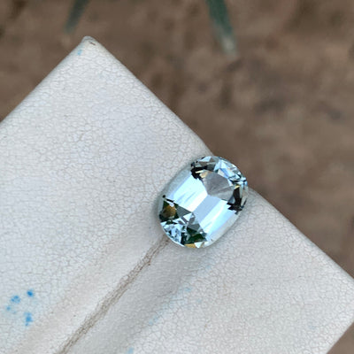 2.85 Carats Faceted Semi-Precious Aquamarine Stone