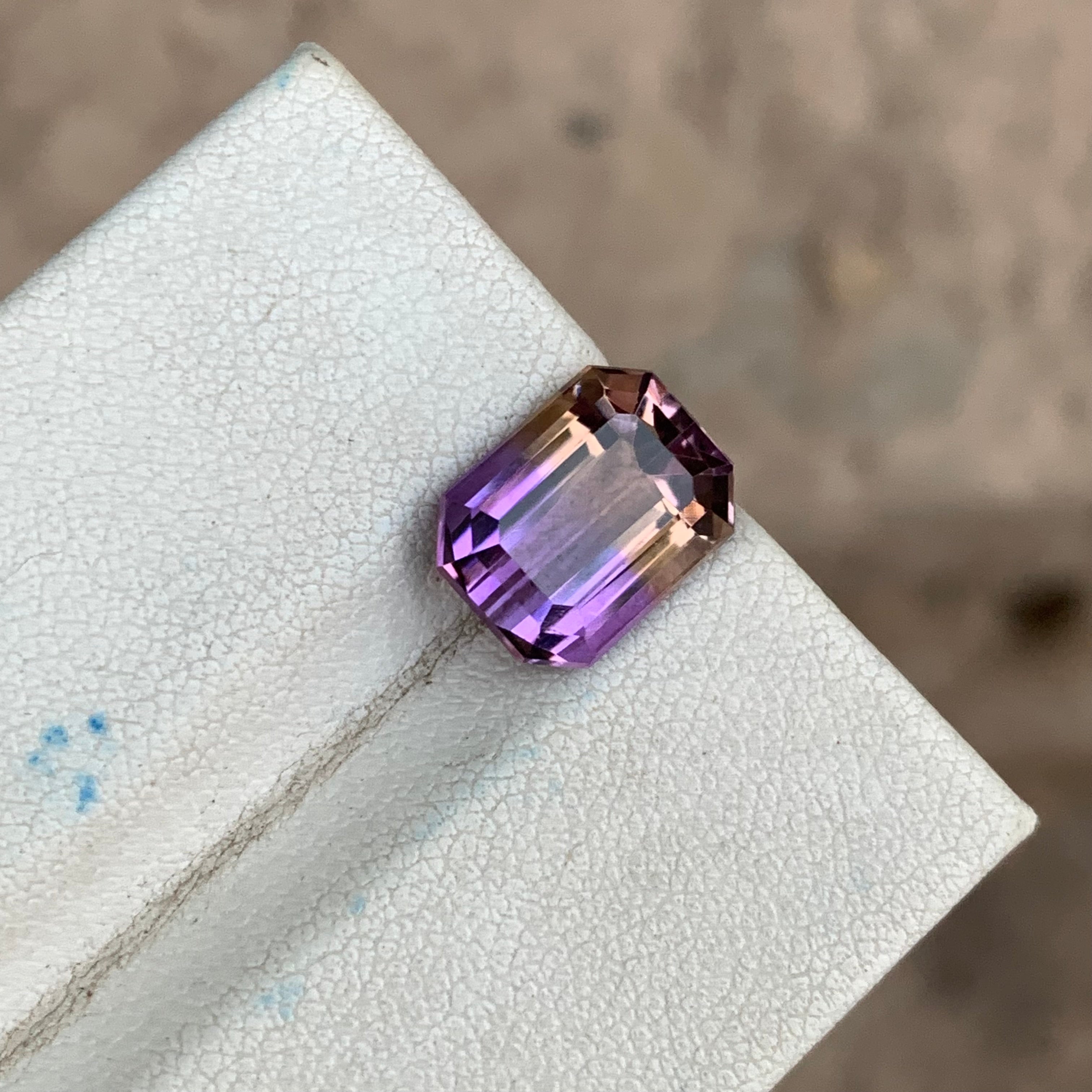 Multi Color Natural Ametrine sale From Brazil, Emerald Cut Loose Ametrine Gemstone, Genuine Faceted Cut Ametrines, Amethyst and Citrine Jewelry.