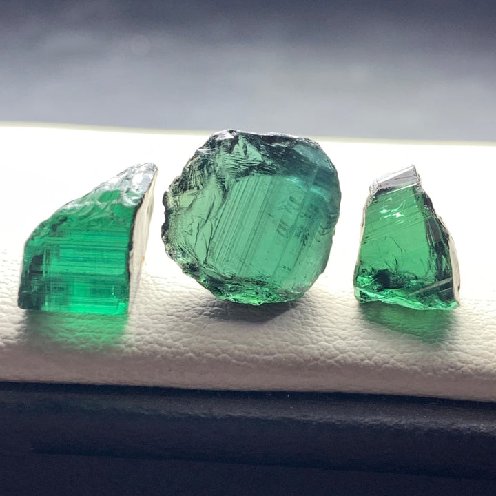 4 Grams Facet Rough Greenish Blue Tourmaline