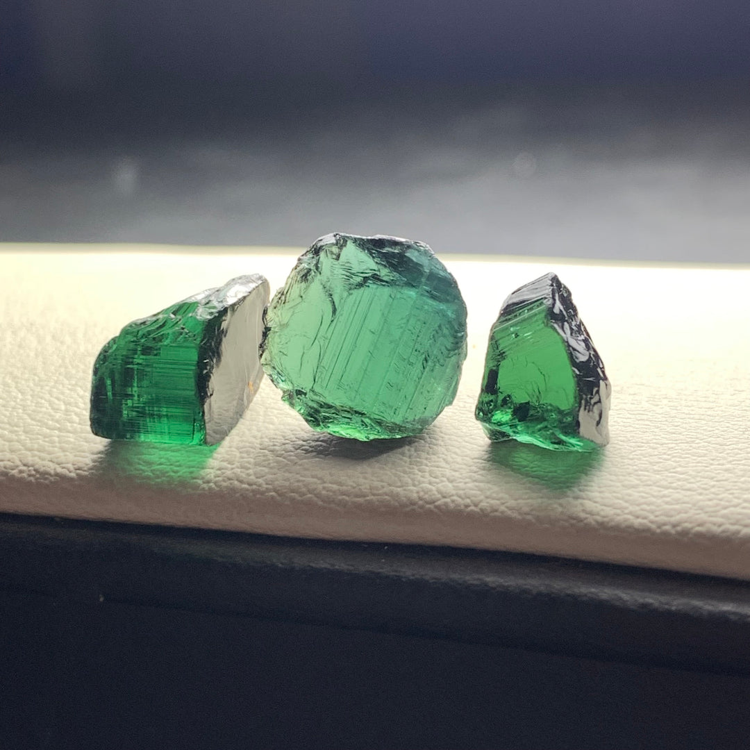 4 Grams Facet Rough Greenish Blue Tourmaline