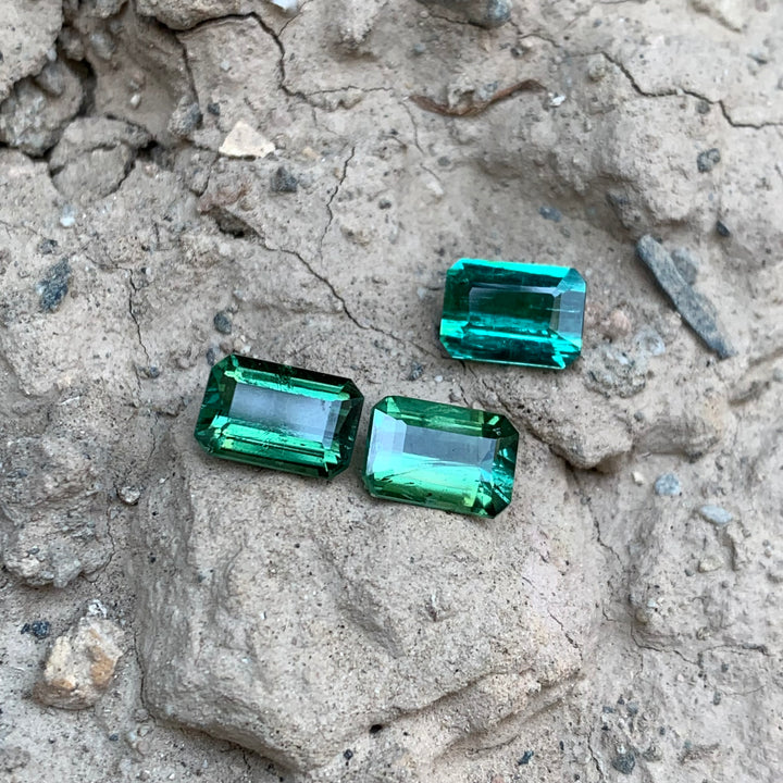 4.15 Carats Faceted Greenish Blue Tourmaline