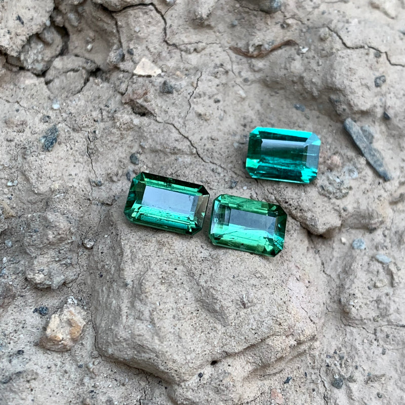 4.15 Carats Faceted Greenish Blue Tourmaline