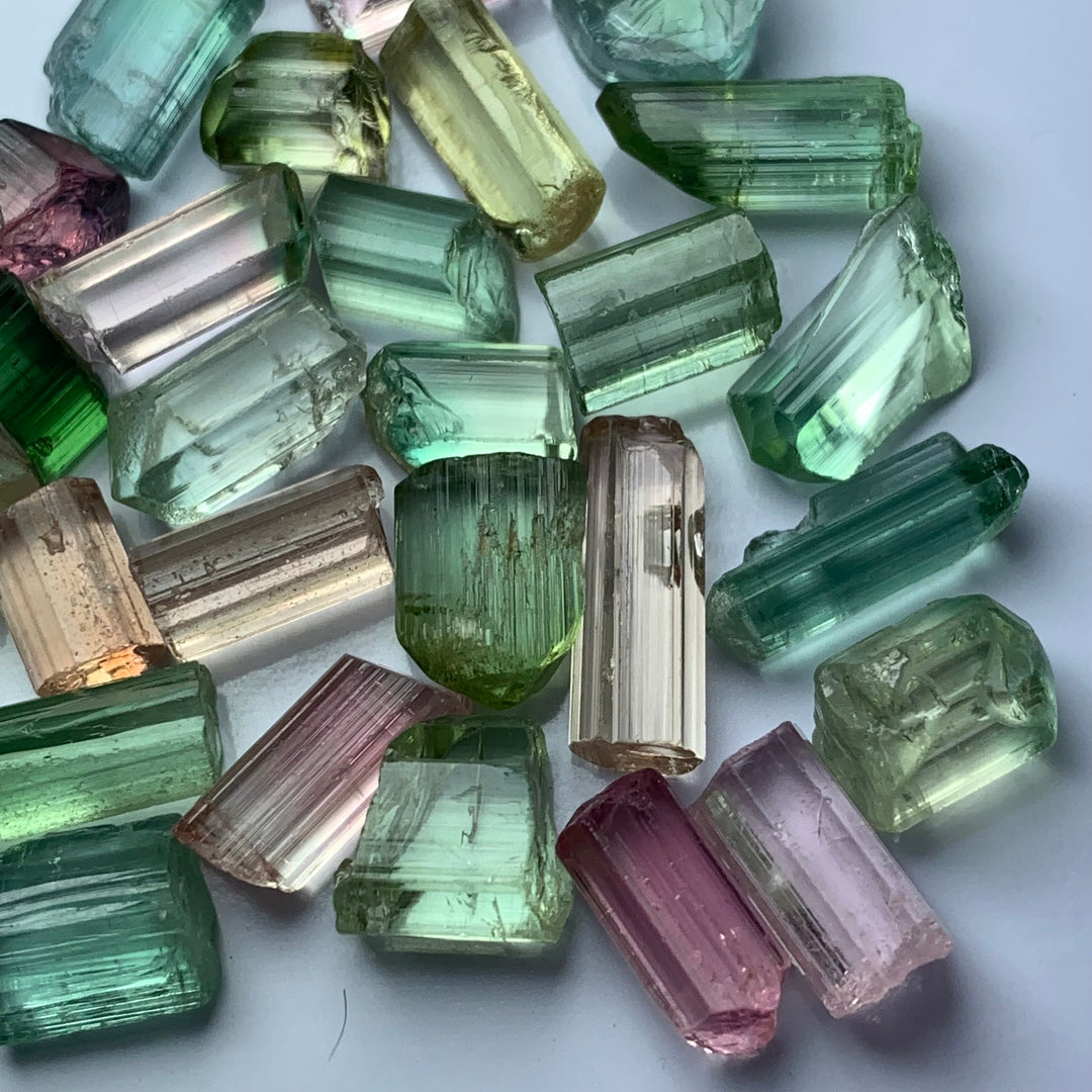 19.28 Grams Facet Rough Mix Colors African Tourmaline