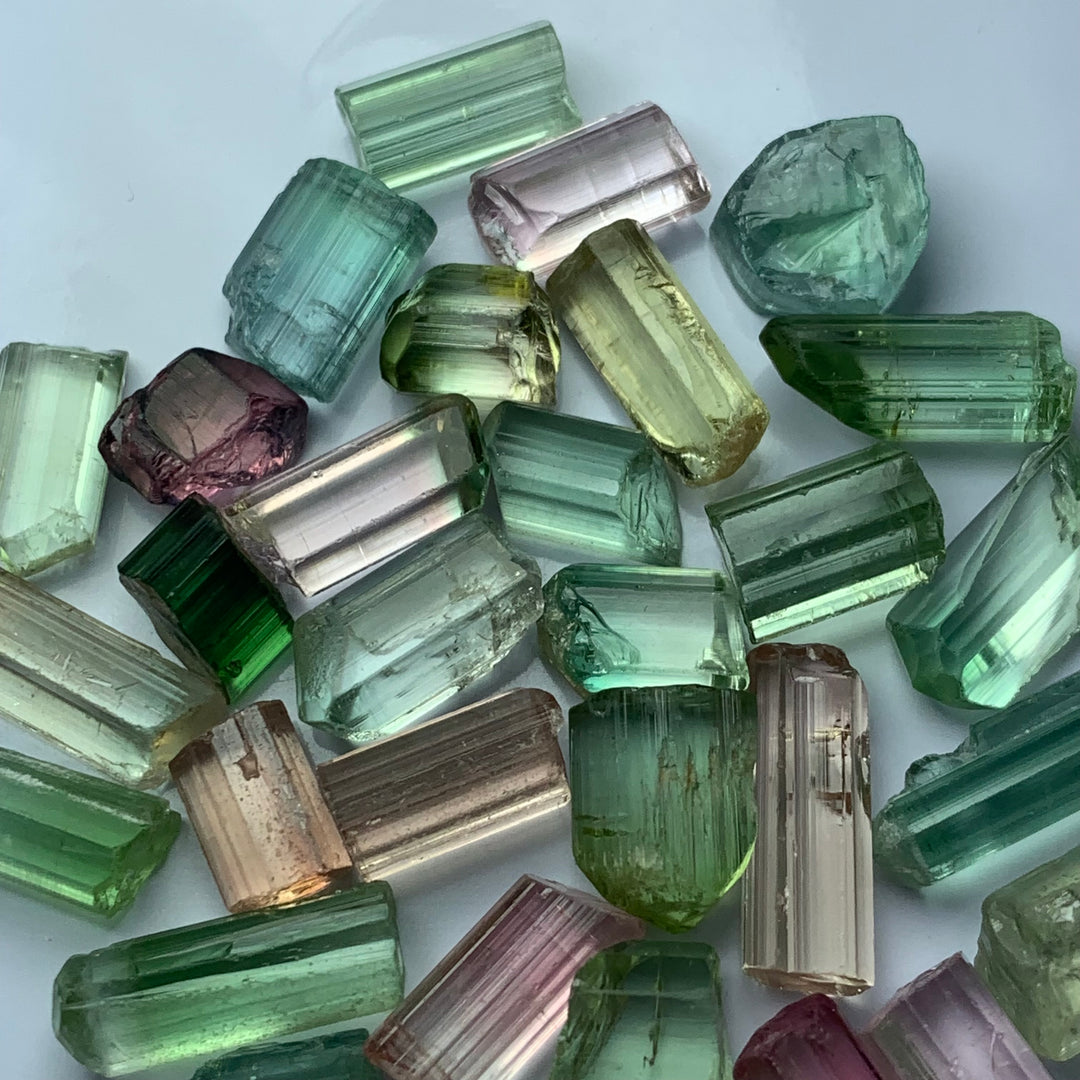 19.28 Grams Facet Rough Mix Colors African Tourmaline