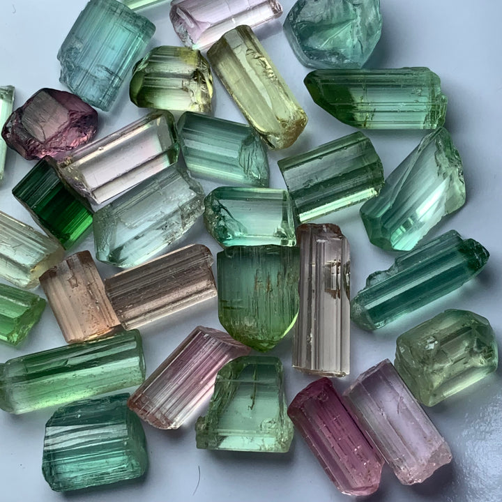 19.28 Grams Facet Rough Mix Colors African Tourmaline