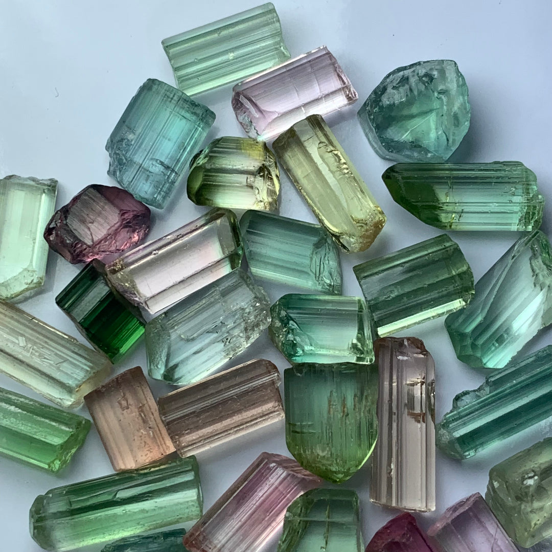 19.28 Grams Facet Rough Mix Colors African Tourmaline