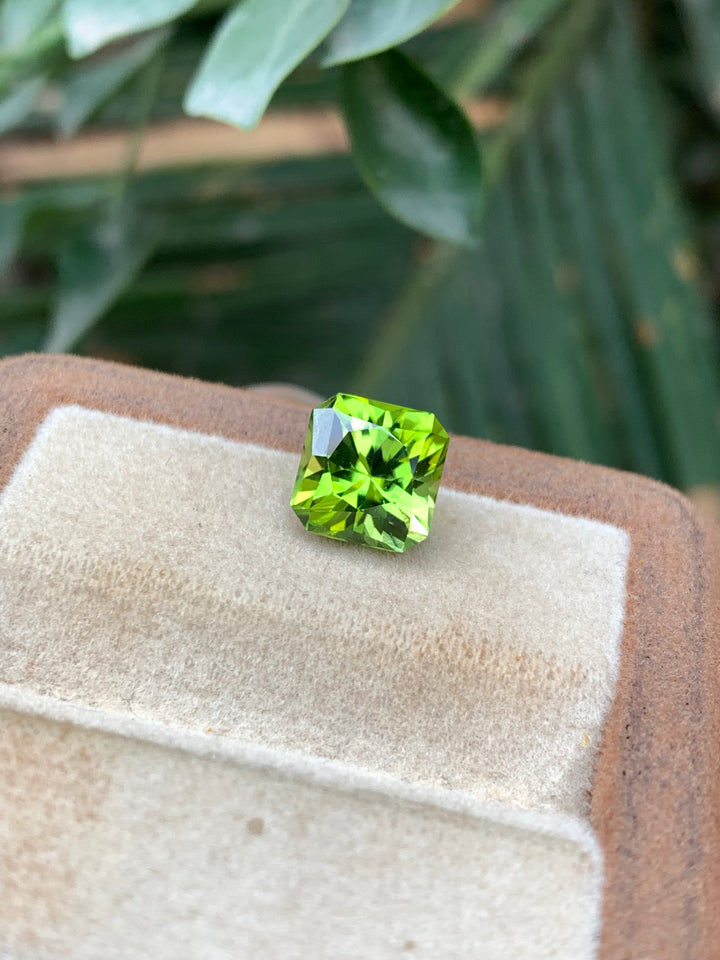 3 Carats Faceted Apple Green Peridot