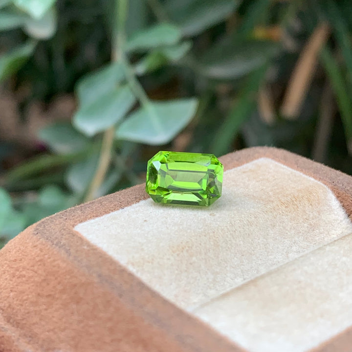 4.05 Carats Faceted Apple Green Peridot