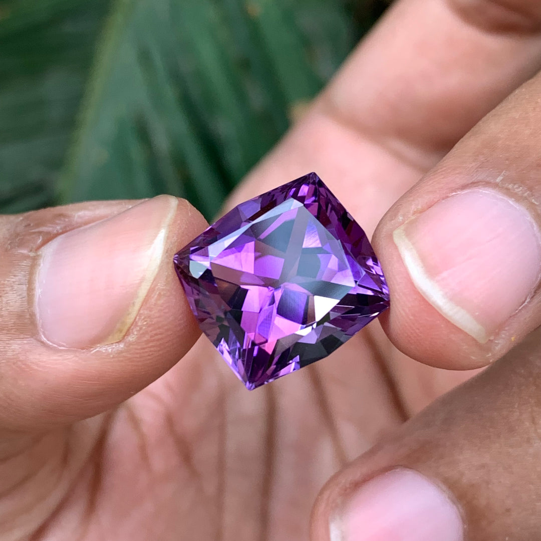 13.65 Carats Loose Fancy Cut Amethyst