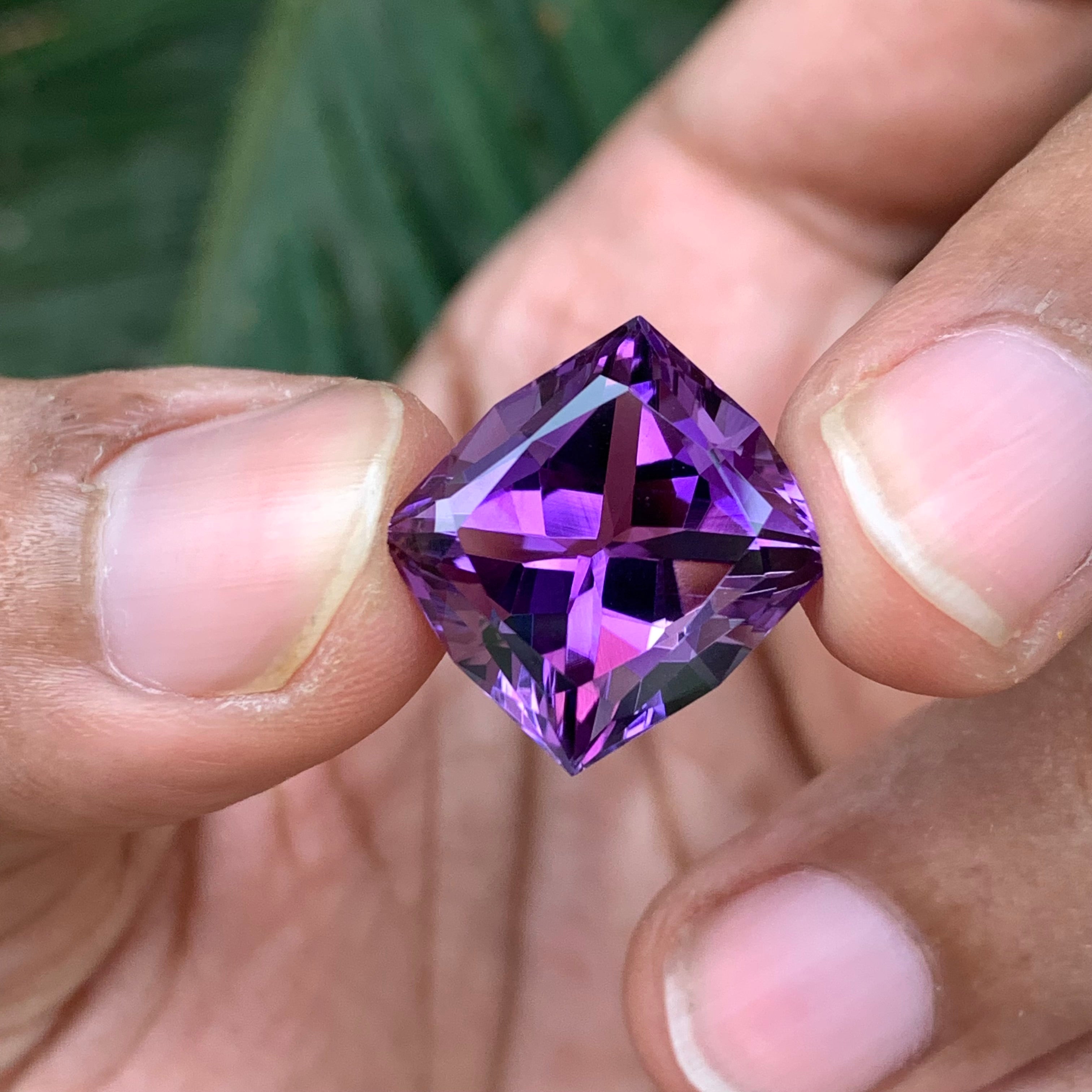 Cushion Cut Amethyst Gemstone, Deep Purple Amethyst Loose 2024 Gemstone, Jewelry Making, Amethyst Ring, Fine Cut Stone, Amethyst - 8.10 Carats